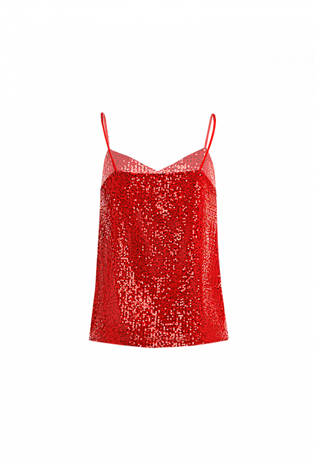 Топ на тонких бретелях красный 15-02-24 SS