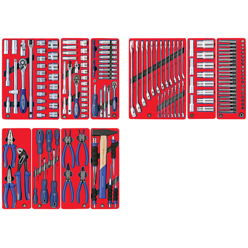 МАСТАК (5-00186) Набор инструментов "СТАНДАРТ" для тележки, 10 ложементов, 186 предметов