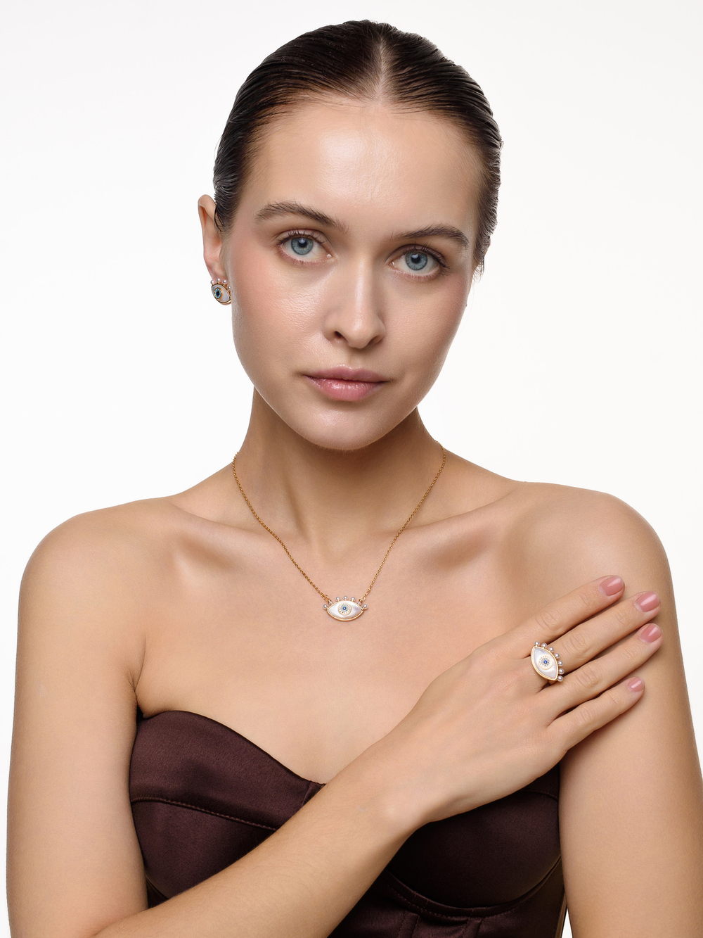 Колье "Pearly Look" Gold