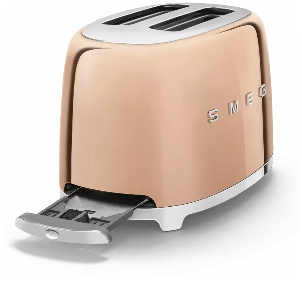 Тостер Smeg TSF01RGEU, розовое золото