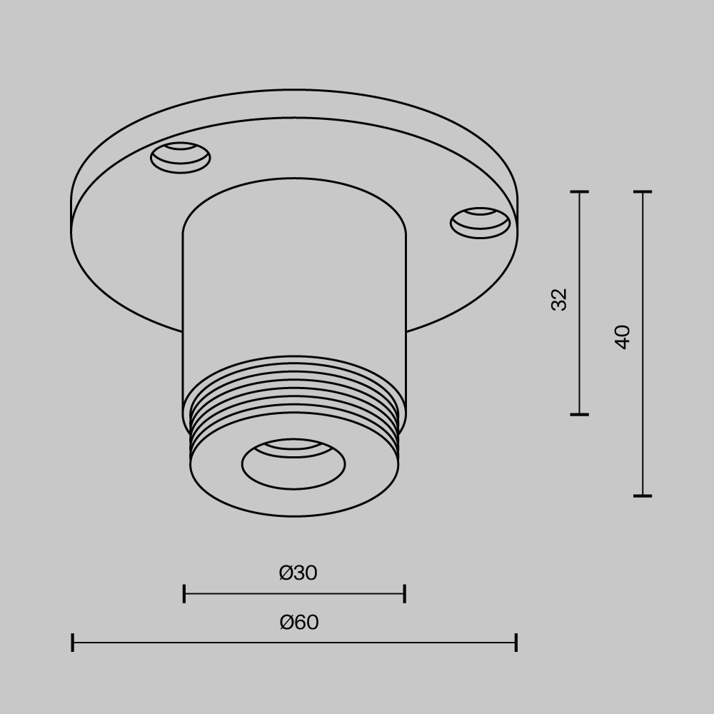 Основание для накладного монтажа системы Maytoni SHELF CA022BO-B
