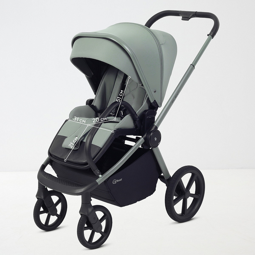 Детская коляска Rant Flex Therm Soft 3 в 1 с автокреслом Miro Black Forest Green