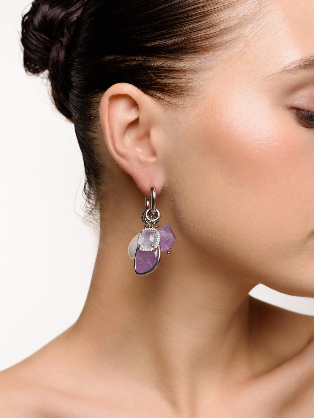 Серьги "Reflection pearl" Silver