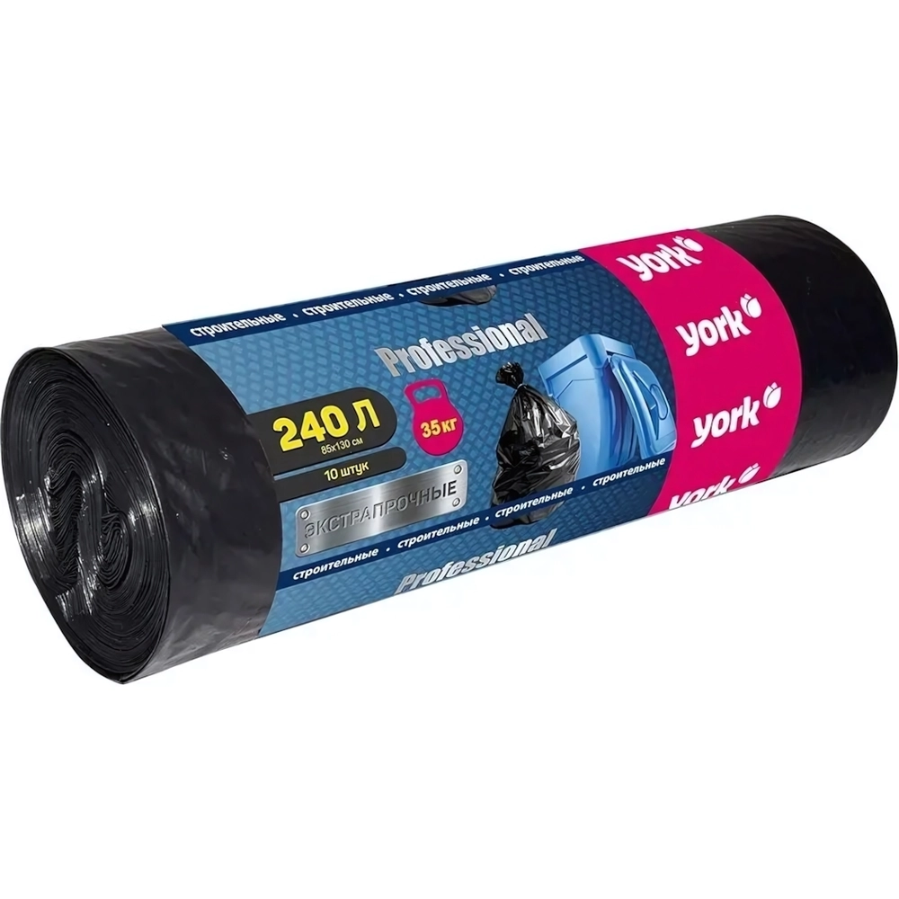 Мешок строительный прочный 45 мкм YORK 240 л