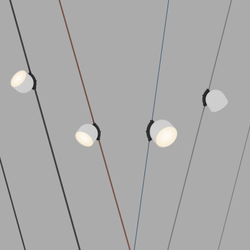 DK5543-WH+BK Поворотный светильник для трека-ремня Belty, серия Spot, со светодиодом, D100*H107мм, 48V DC, 12W, RA90, 120°, 3000K, IP20, белый с черным, алюминий