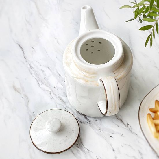 Чайник Latte 1 л, ручная работа, фарфор