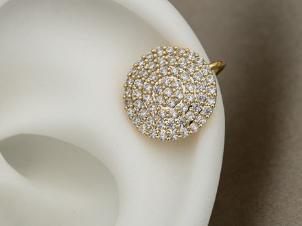 Кафф круглый со стразами, 12мм