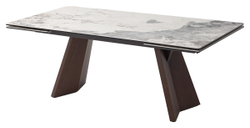 Стол BRIAN 200 MATTE PANDORA керамика на стекле/ Орех, ®DISAUR