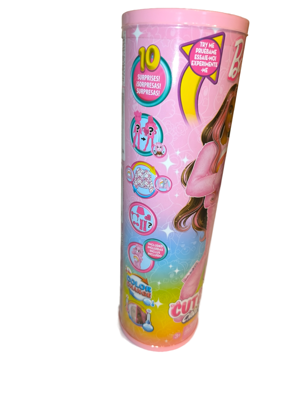 Barbie Cutie Reveal Care Bears JCN95 — кукла в костюме розового мишки Happy Heart, аксессуары