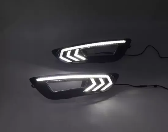 Дневные ходовые огни Форд Фокус 3 2015-2017 V14 Type с повторителем сигнала поворота