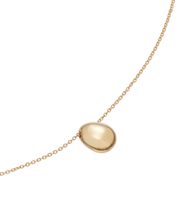 Подвеска капля, гладкий металл, золото