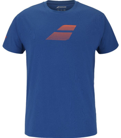 Мужская теннисная футболка Babolat Exercise Big Flag - небесный