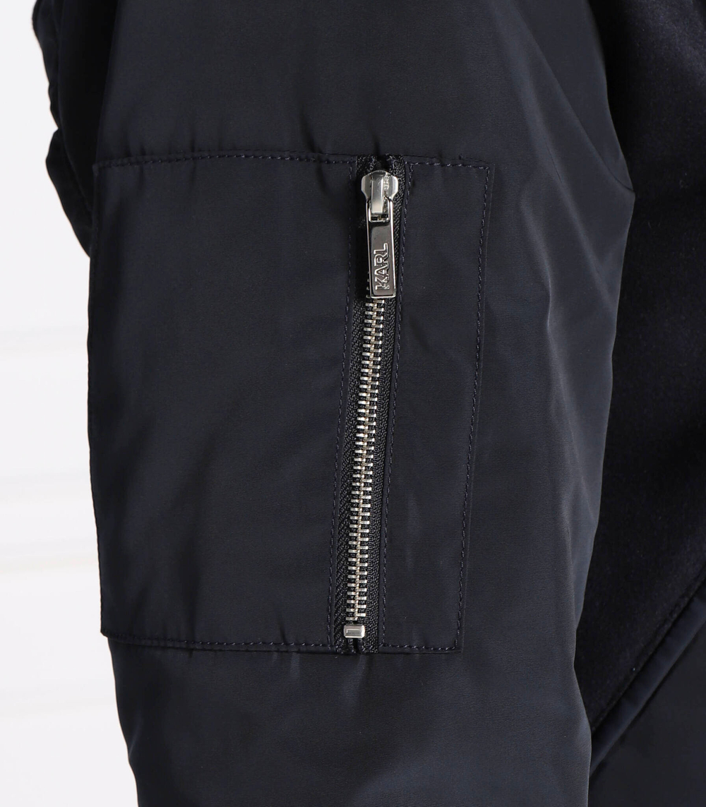 хлопковая куртка бомбер Karl Lagerfeld - темно-синий(505043 524799)