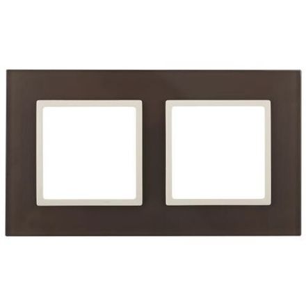 Рамка 2-м 14-5102-31 стекло Elegance мокко+сл. кость ЭРА Б0034503