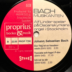 Бах - Альф Линдер - орган (Швеция 1977г.)