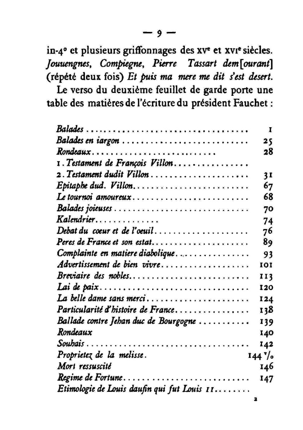 Le Petit Et Le Grand Testament De François Villon. Les Cinq Ballades En Jargon, Et Des Poésies Du Cercle De Villon | François Villon