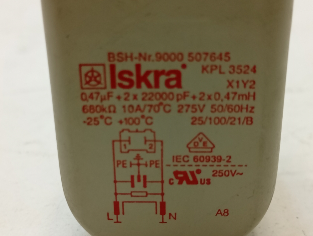 WLF24271CE/02 кт31 Сетевой фильтр для стиральных машин Siemens Bosch 181928 б/у