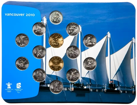 Канада 2007 - 2010 XXI зимние Олимпийские Игры, Ванкувер набор 14 монет