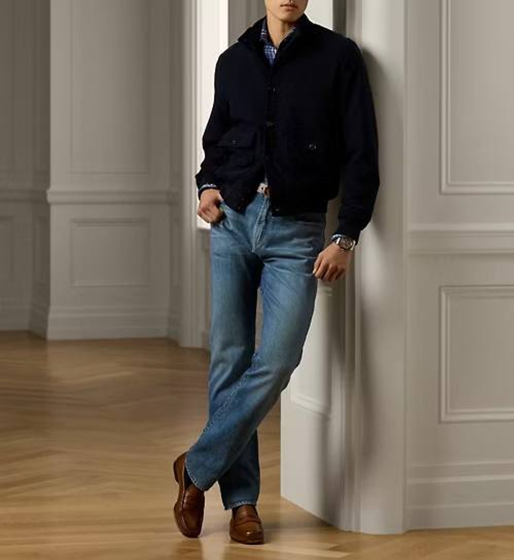 Straight Fit Stretch Selvedge Jean – мужские джинсы прямого кроя из японского денима от Ralph Lauren