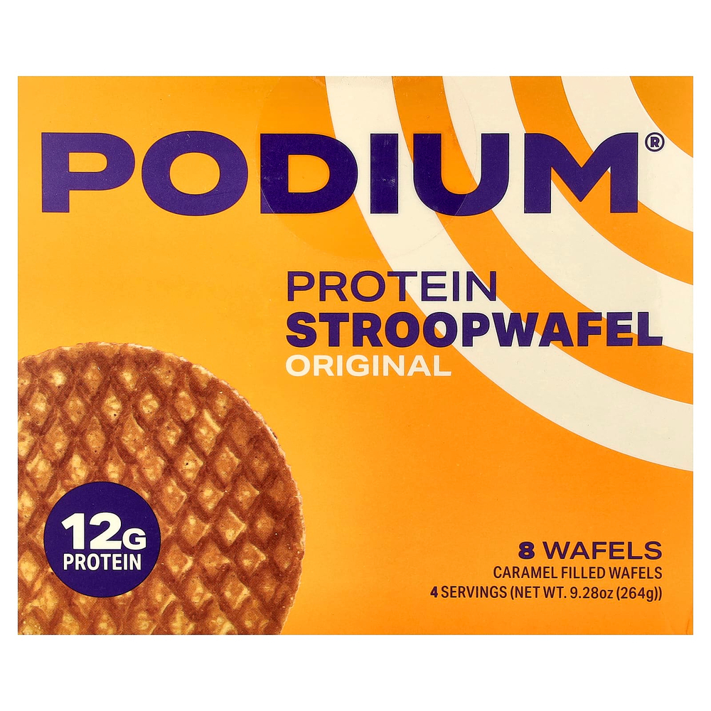 Podium Nutrition, протеиновая штоквафель, оригинальная, 8 вафель, 264 г (9,28 унции)