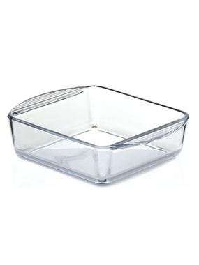 Форма для запекания жаропрочная стеклянная квадратная 1 литр Borcam 59854 лоток с ручками квадратный 21х16х5,5 см коробка