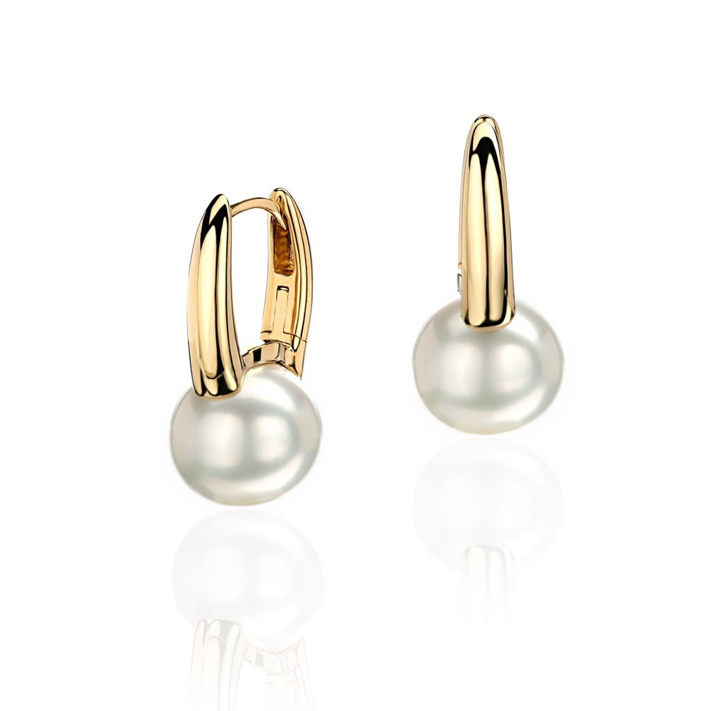 Серьги с жемчугом из жёлтого золота JA-S-13831Г-2