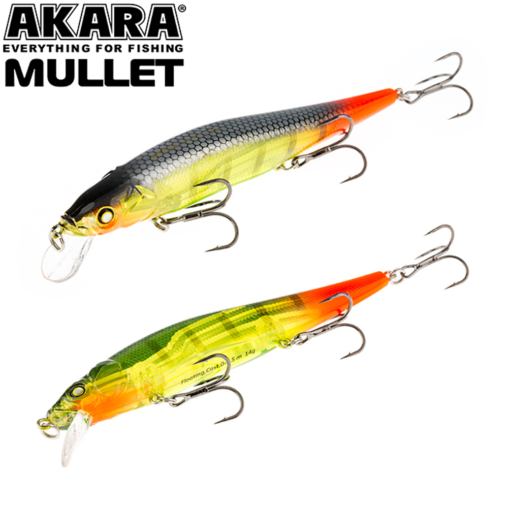 Воблер Akara Mullet 110F 14 гр. (1/2 oz 4,3 in) A190