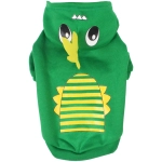 Кофта - толстовка с капюшоном для собак мелких пород «МОДНЫЙ БРО», динозаврик, размер S (35*25*22см) Ultramarine