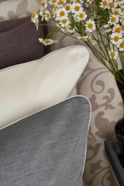 Постельное белье cемейное Сlaire Batiste Lot Bеcolour Smeraldo графит-жемчуг