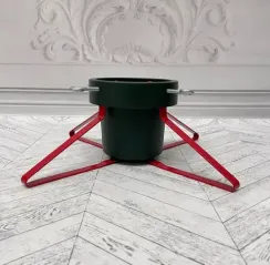 Подставка для живой елки пластиковая на металлических ножках 57х21,5см., Christmas DeLuxe (89820)