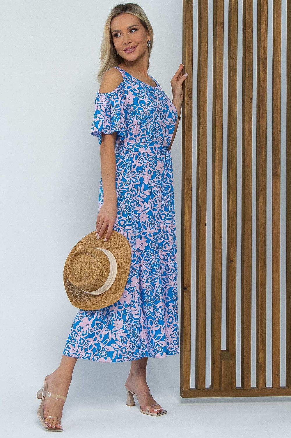 Платье Марианна (сине-розовое) П13472-5М LT Collection