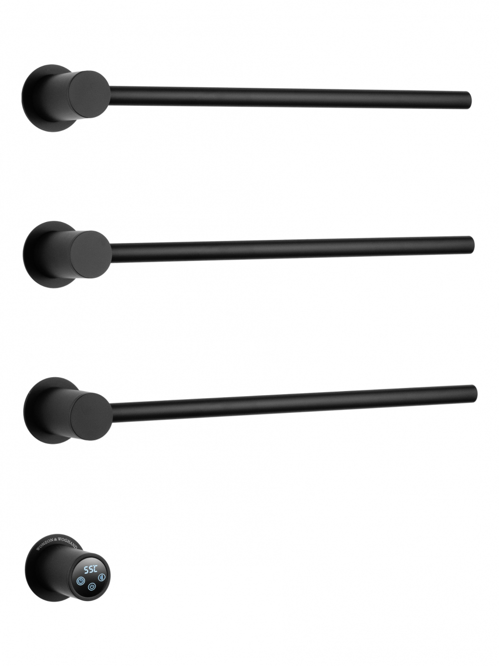 Полотенцесушитель электрический встраиваемый WONZON & WOGHAND HAMBURG, Черный матовый (WW-AL313-MB)