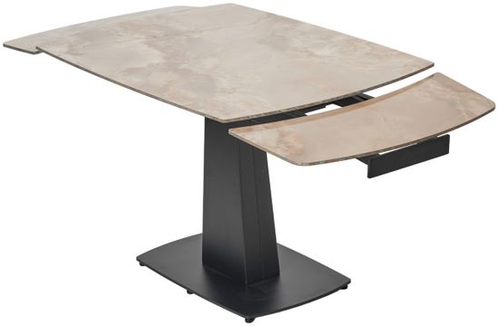 Стол BALDE 140 GLOSS AMBER JADE SOLID CERAMIC / BLACK