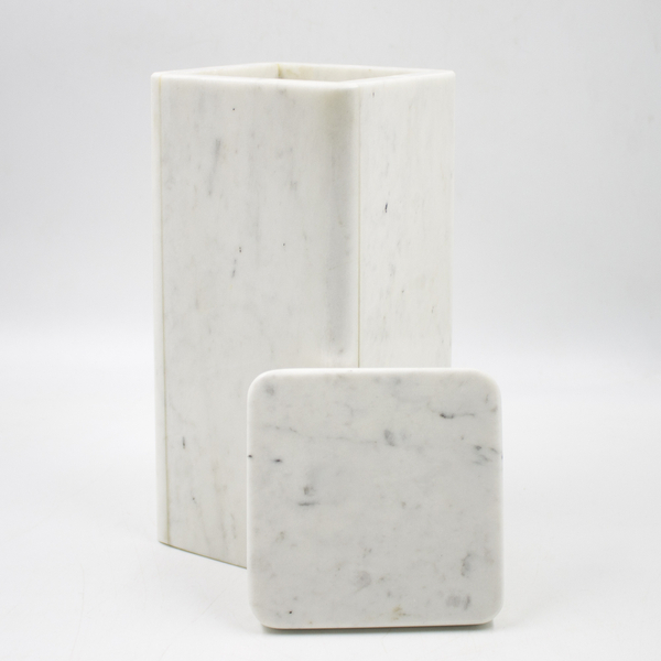 Урна для праха "Брик" белый мрамор