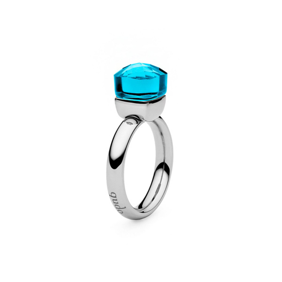 Кольцо Qudo Firenze dark aquamarine 18.4 мм 610899/18.4 BL/S