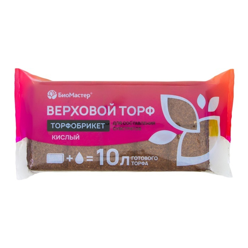 Торфобрикет Верховой торф кислый 10 л.