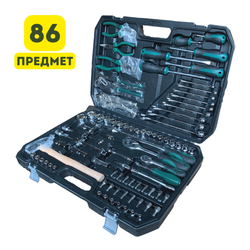 Набор инструментов HABCO 82 предмета в пластиковом кейсе, Набор ключей и головок, автомобильного инструмента