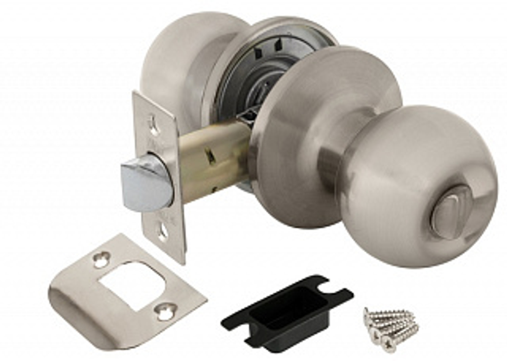 Замок шар Никель матовый с фиксатором PUNTO 6072 SN-B