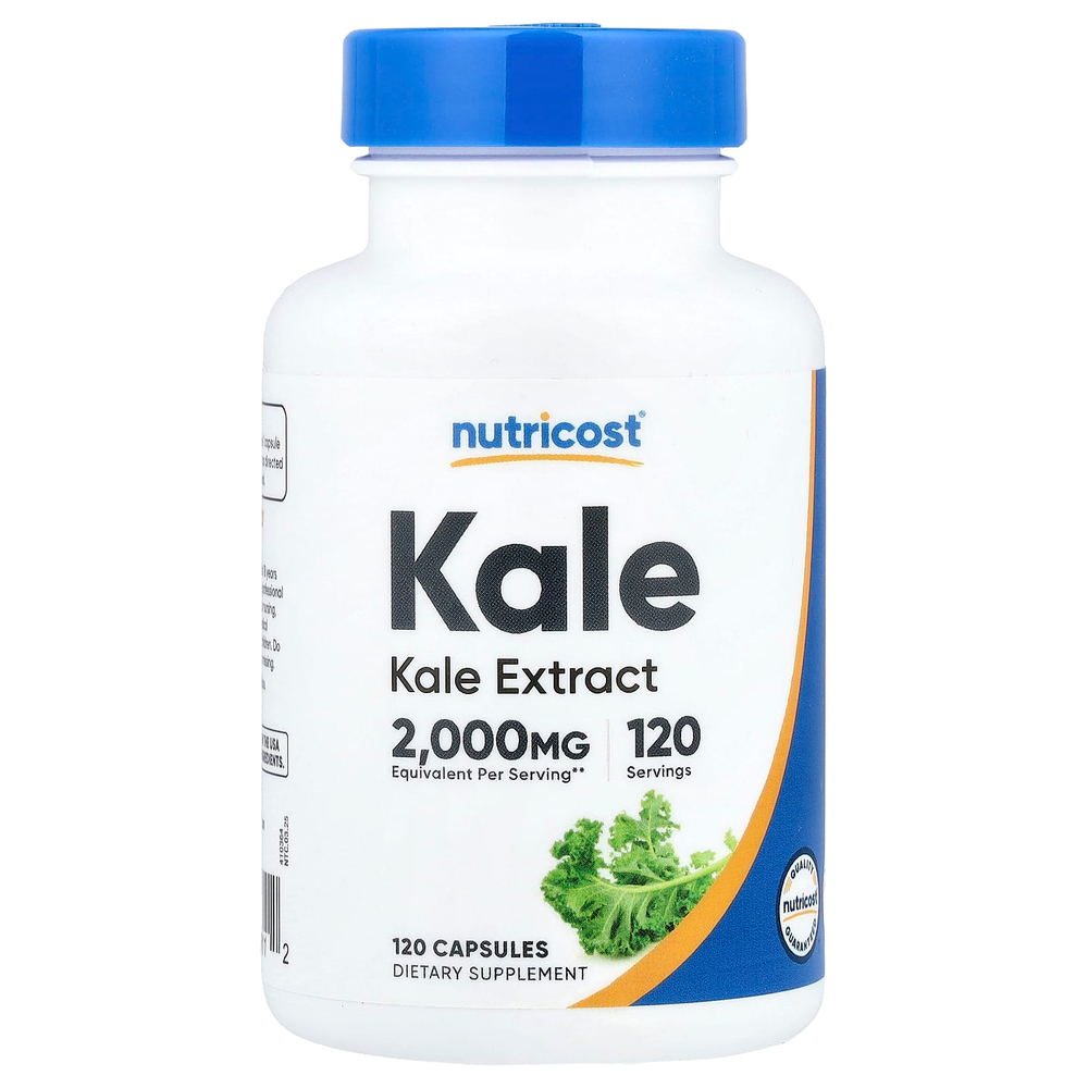 Nutricost, кудрявая капуста, 2000 мг, 120 капсул