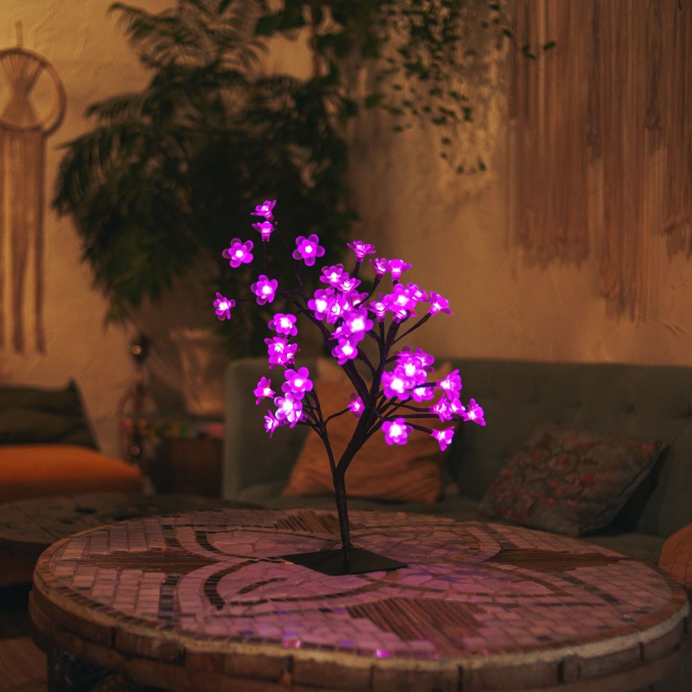 ULD-T3545-048-SBA PINK IP20 SAKURA Дерево светодиодное Сакура. 45 см. 48 светодиодов. Розовый свет. Провод черный. TM Uniel.