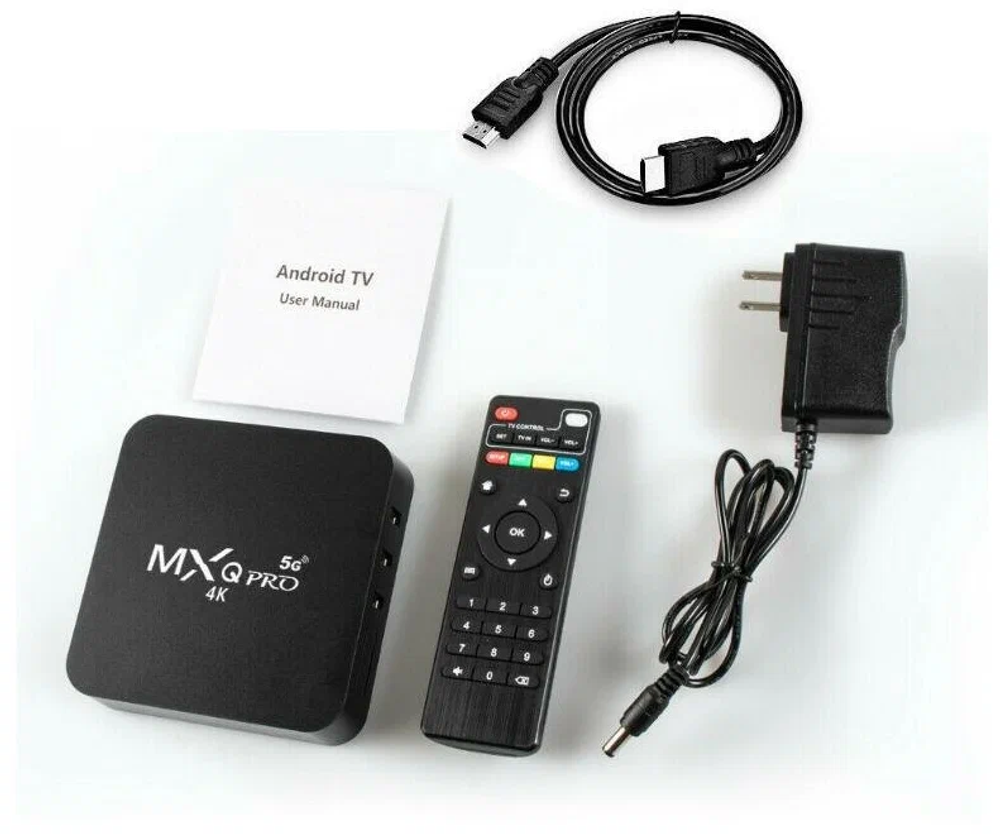 Смарт ТВ приставка и мультимедиа плеер на Android Smart TV Box MXQ PRO 4K (RAM1/ROM8Гб) 5G