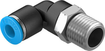 QSL-1/4-6-100 Угловой штуцер с цанговым зажимом и резьбой