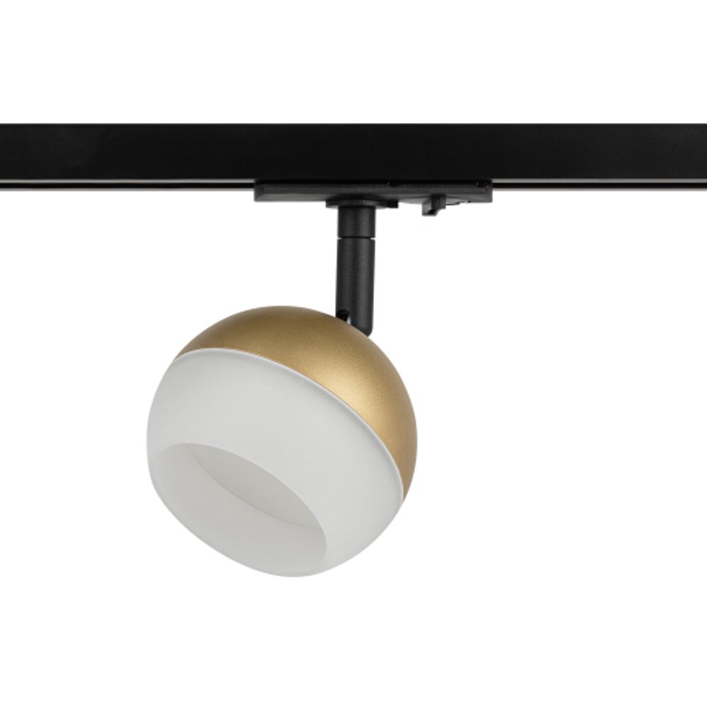 Трековый светильник однофазный ЭРА Round TR46-GX53 MG под лампу GX53 матовое золото | Однофазные светильники под лампу