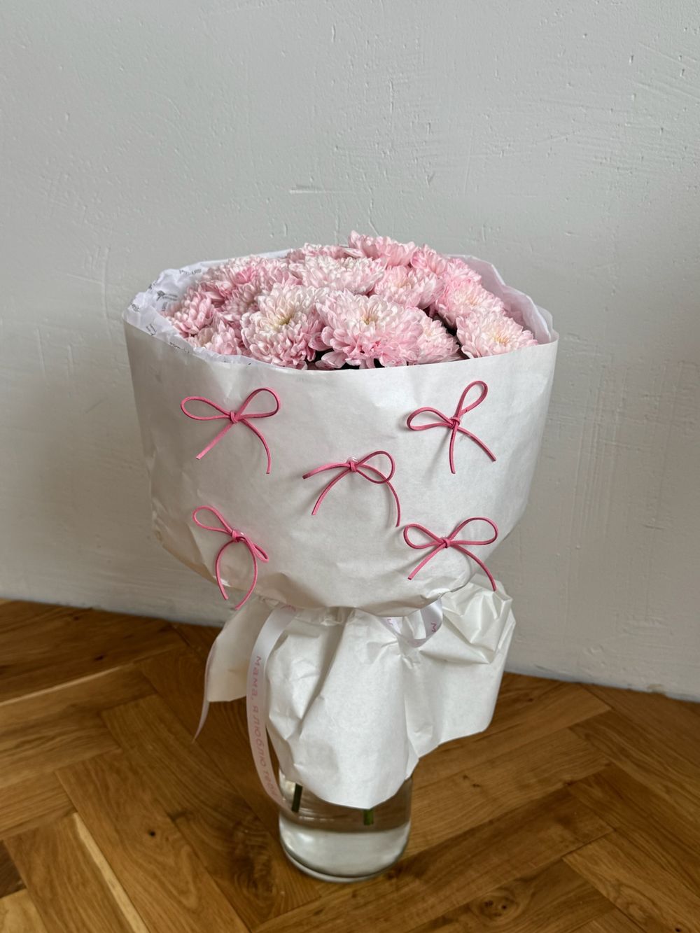 Букет из хризантемы в розовом оттенке