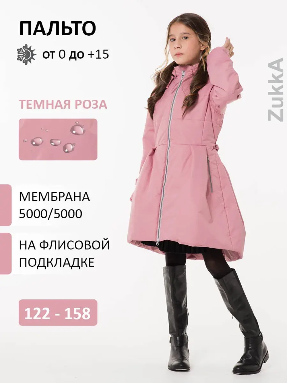 Пальто демисезонное стеганое утепленное мембрана