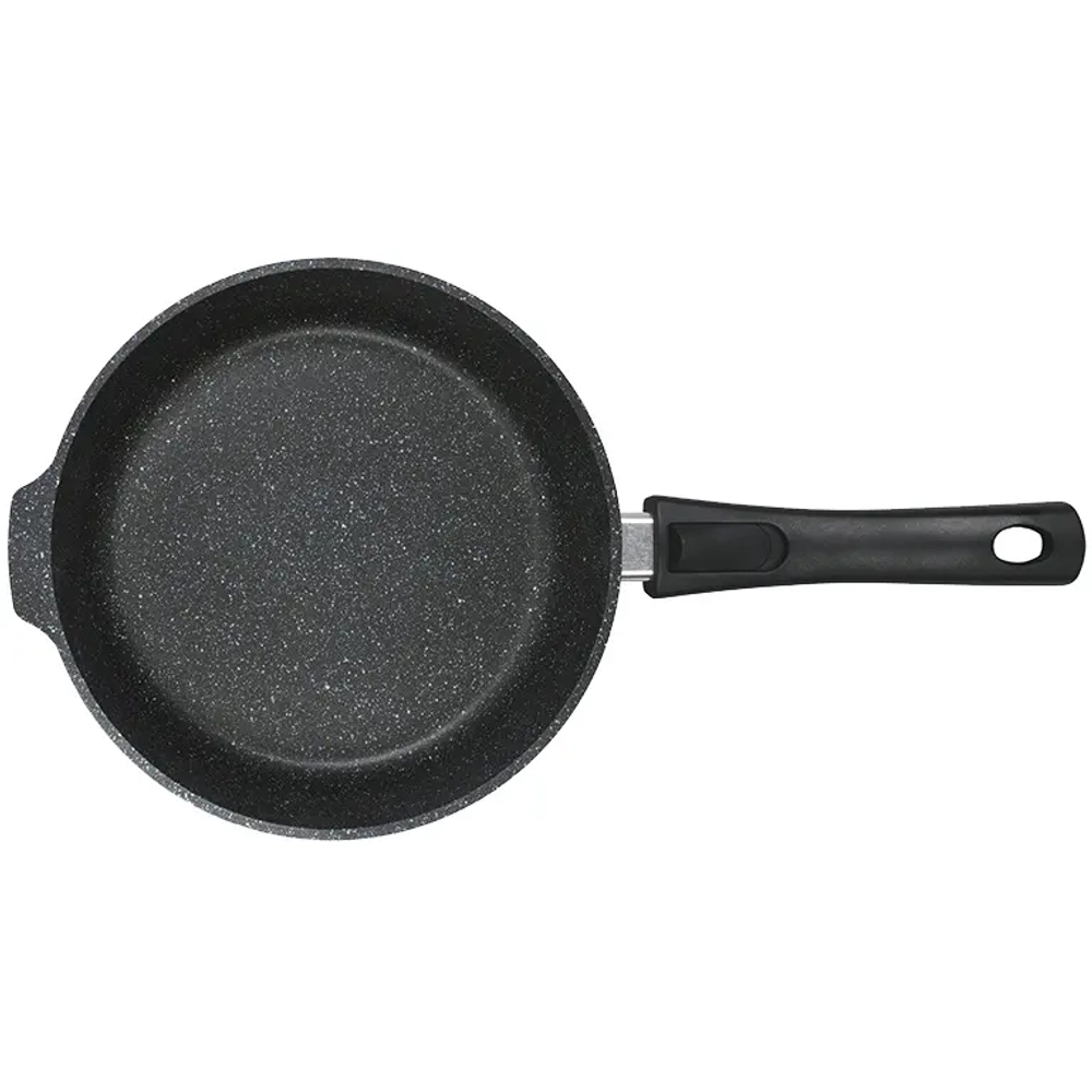 Сковорода глубокая 180мм со съемной ручкой,АП линия «Granit» (black)