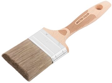 Кисть флейцевая, толщ. 18 мм, 70% ПЭT/30% нат.щетина, нерж. обжим., буковая ручка, ширина 70 мм