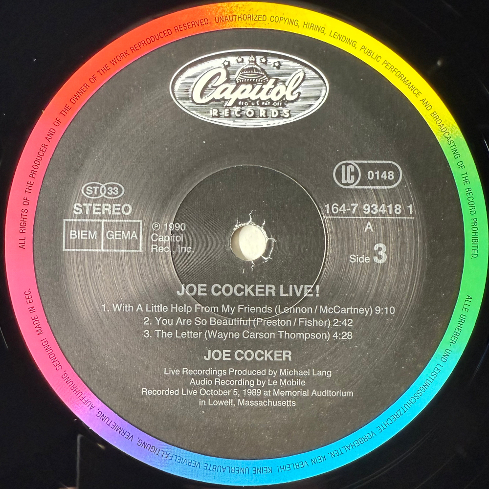 Виниловая пластинка Joe Cocker - Joe Cocker Live! 2LP