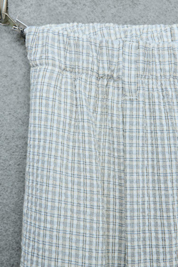 ZARA STORIESZ - ШОРТЫ ИЗ РЕЛЬЕФНОЙ ТКАНИ В КЛЕТКУ, КОРИЧНЕВЫЙ/ЭКРЮ