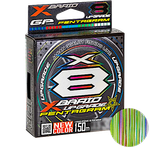 Шнур YGK X-Braid Upgrade X8 Pentagram 150м Multicolor #1.0  0.165мм 22lb 9.9кг 1шт